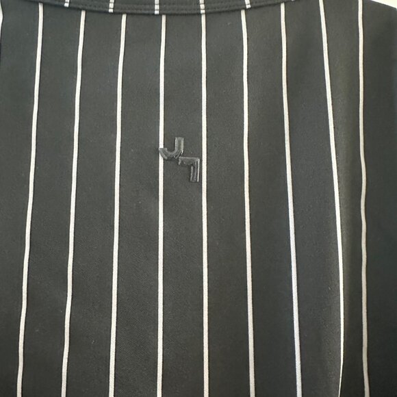 Joylab Black & White Striped Sleeveless Cropped Zip-Up Top - Picture 7 of 7